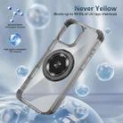 For iPhone 16 Pro Max Gold Shield CD Pattern MagSafe Magnetic Phone Case with Rotating Stand(Transparent Black) - 3