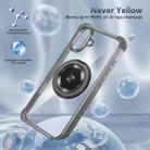 For iPhone 16 Plus Gold Shield CD Pattern MagSafe Magnetic Phone Case with Rotating Stand(Transparent Black) - 3