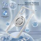 For iPhone 16 Plus Gold Shield CD Pattern MagSafe Magnetic Phone Case with Rotating Stand(Transparent) - 3