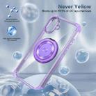 For iPhone 16 Plus Gold Shield CD Pattern MagSafe Magnetic Phone Case with Rotating Stand(Transparent Purple) - 3