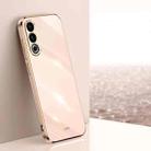 For Meizu 20 5G XINLI Straight 6D Plating Gold Edge TPU Phone Case(Pink) - 1