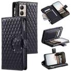 For Motorola Moto G53 5G Glitter Lattice Zipper Wallet Leather Phone Case(Black) - 1
