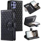 For Motorola Edge 50 Pro Glitter Lattice Zipper Wallet Leather Phone Case(Black) - 1