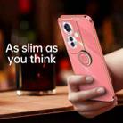 For OPPO Reno11 F XINLI Straight Edge 6D Electroplate TPU Phone Case with Ring Holder(Cherry Purple) - 2