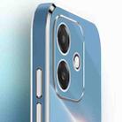 For OPPO A3 5G India XINLI Straight Edge 6D Electroplate TPU Phone Case with Ring Holder(Celestial Blue) - 3