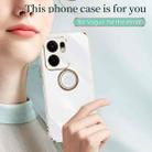 For OPPO Reno13 F 5G Global XINLI Straight Edge 6D Electroplate TPU Phone Case with Ring Holder(Celestial Blue) - 2
