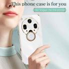 For OPPO Find X8 Ultra XINLI Straight Edge 6D Electroplate TPU Phone Case with Ring Holder(Celestial Blue) - 2