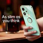 For Honor Play 50 XINLI Straight Edge 6D Electroplate TPU Phone Case with Ring Holder(Mint Green) - 2