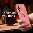 For Honor 200 XINLI Straight 6D Plating Gold Edge TPU Shockproof Case with Ring Holder(Pink) - 2