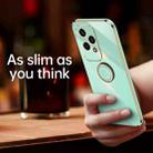 For Honor 200 Lite Global XINLI Straight 6D Plating Gold Edge TPU Shockproof Case with Ring Holder(Mint Green) - 2