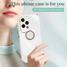 For Honor 200 Lite Global XINLI Straight Edge 6D Electroplate TPU Phone Case with Ring Holder(Mint Green) - 3