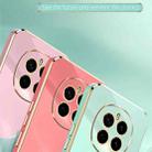 For Honor Magic7 XINLI Straight 6D Plating Gold Edge TPU Shockproof Case with Ring Holder(Pink) - 3