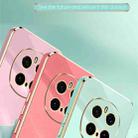 For Honor Magic7 Pro XINLI Straight 6D Plating Gold Edge TPU Shockproof Case with Ring Holder(Pink) - 3