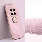 For Honor Magic7 Pro XINLI Straight 6D Plating Gold Edge TPU Shockproof Case with Ring Holder(Cherry Purple) - 1