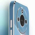 For Honor X60 XINLI Straight 6D Plating Gold Edge TPU Shockproof Case with Ring Holder(Mint Green) - 3