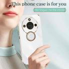 For Honor X60 XINLI Straight 6D Plating Gold Edge TPU Shockproof Case with Ring Holder(Celestial Blue) - 2