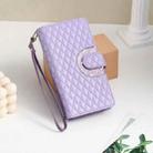 For OPPO A98 Glitter Lattice Zipper Wallet Leather Phone Case(Purple) - 2
