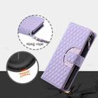 For OPPO A98 Glitter Lattice Zipper Wallet Leather Phone Case(Purple) - 7