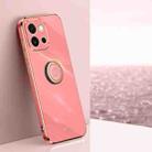 For OnePlus 13T XINLI Straight Edge 6D Electroplate TPU Phone Case with Ring Holder(Hawthorn Red) - 1