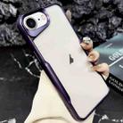 For iPhone 7 / 8 / SE 2022 Blade Electroplating Frosted TPU Phone Case(Purple) - 1