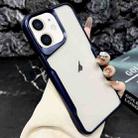For iPhone 12 Blade Electroplating Frosted TPU Phone Case(Blue) - 1