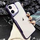 For iPhone 12 Pro Blade Electroplating Frosted TPU Phone Case(Purple) - 1