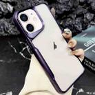 For iPhone 11 Blade Electroplating Frosted TPU Phone Case(Purple) - 1