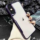 For iPhone X / XS Blade Electroplating Frosted TPU Phone Case(Purple) - 1