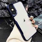 For iPhone X / XS Blade Electroplating Frosted TPU Phone Case(Blue) - 1