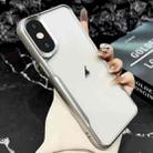 For iPhone XS Max Blade Electroplating Frosted TPU Phone Case(Silver) - 1