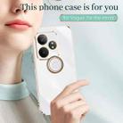 For Realme GT Neo6 XINLI Straight Edge 6D Electroplate TPU Phone Case with Ring Holder(Mint Green) - 3