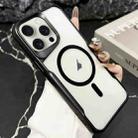 For iPhone 15 Pro Blade Electroplating Frosted MagSafe Magnetic Phone Case(Black) - 1