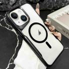 For iPhone 15 Plus Blade Electroplating Frosted MagSafe Magnetic Phone Case(Black) - 1