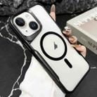 For iPhone 14 Plus Blade Electroplating Frosted MagSafe Magnetic Phone Case(Black) - 1