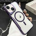 For iPhone 13 Blade Electroplating Frosted MagSafe Magnetic Phone Case(Purple) - 1