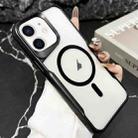 For iPhone 12 Blade Electroplating Frosted MagSafe Magnetic Phone Case(Black) - 1