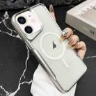 For iPhone 12 Blade Electroplating Frosted MagSafe Magnetic Phone Case(Silver) - 1