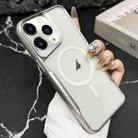 For iPhone 11 Pro Max Blade Electroplating Frosted MagSafe Magnetic Phone Case(Silver) - 1