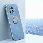 For Xiaomi Civi 4 Pro XINLI Straight 6D Plating Gold Edge TPU Shockproof Case with Ring Holder(Celestial Blue) - 1