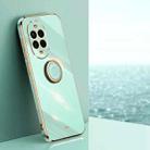 For Huawei Nova 13 Pro XINLI Straight 6D Plating Gold Edge TPU Shockproof Case with Ring Holder(Mint Green) - 1