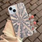 For iPhone 15 Fireworks Butterfly Pattern Double-layer Acrylic+TPU Shockproof Phone Case(Star Butterfly) - 1