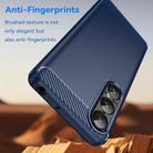 For Sony Xperia 1 VII Brushed Texture Carbon Fiber TPU Phone Case(Blue) - 3
