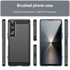 For Sony Xperia 1 VII Brushed Texture Carbon Fiber TPU Phone Case(Black) - 2