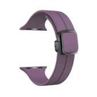 For Apple Watch Ultra 2 49mm Magnetic Square Buckle Silicone Watch Band(Fruit Purple) - 1