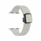 For Apple Watch Series 9 45mm Magnetic Square Buckle Silicone Watch Band(Starlight) - 1