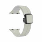 For Apple Watch Series 8 41mm Magnetic Square Buckle Silicone Watch Band(Starlight) - 1