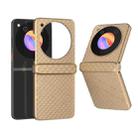 For ZTE Libero Flip 3 in 1 Wave Pattern Matte PC Phone Case with Hinge(Gold) - 1