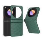 For ZTE Libero Flip 3 in 1 Wave Pattern Matte PC Phone Case with Hinge(Dark Green) - 1