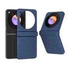 For ZTE Libero Flip 3 in 1 Wave Pattern Matte PC Phone Case with Hinge(Dark Blue) - 1