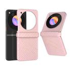 For ZTE Libero Flip 3 in 1 Wave Pattern Matte PC Phone Case with Hinge(Pink) - 1